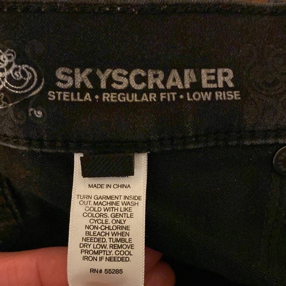 Express black jeans Skyscraper Stella Regular Fit Low Rise stretchy material - Picture 7 of 8